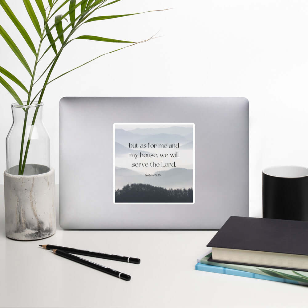 Joshua 24:15 Bible Verse, whom you Kiss-Cut Sticker Stationery