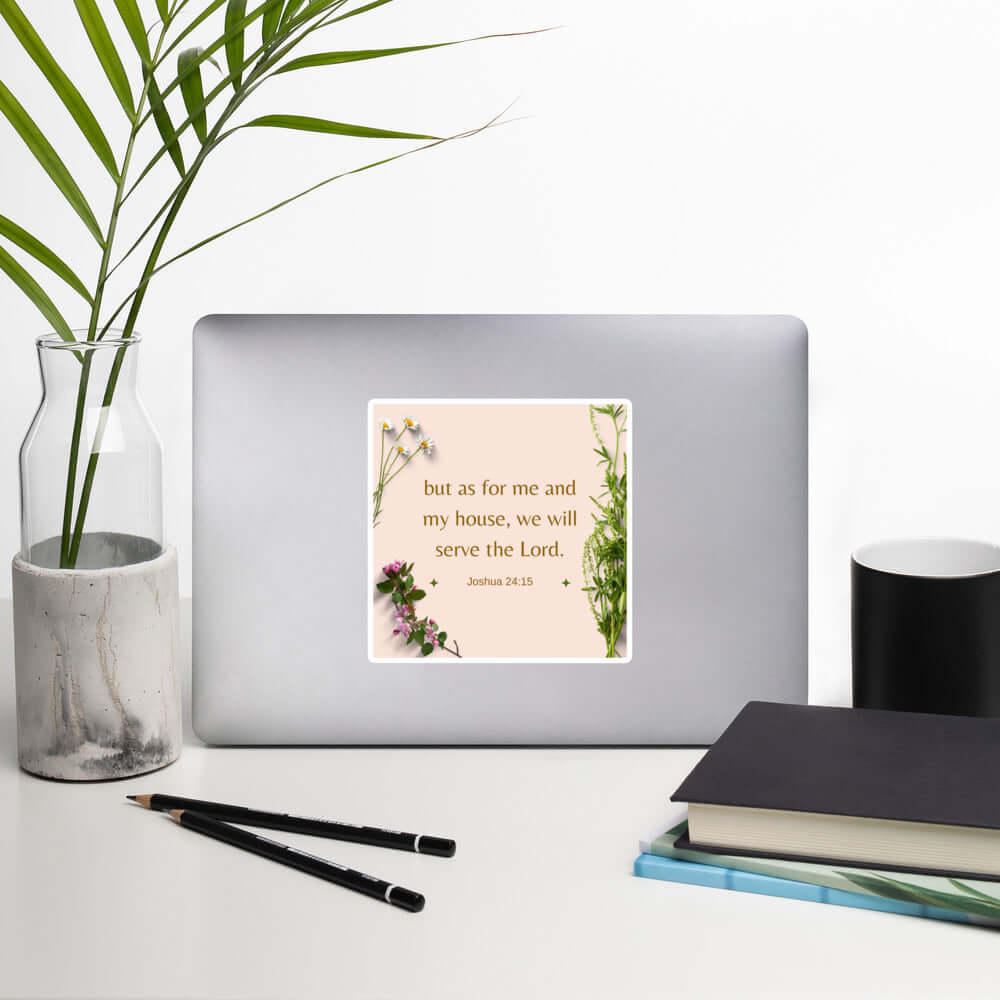 Joshua 24:15 Bible Verse, your fathers Kiss-Cut Sticker Stationery
