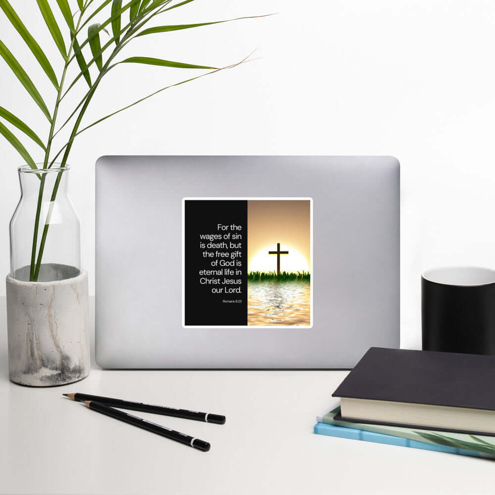 Romans 6:23 Bible Verse, the wages Kiss-Cut Sticker Stationery