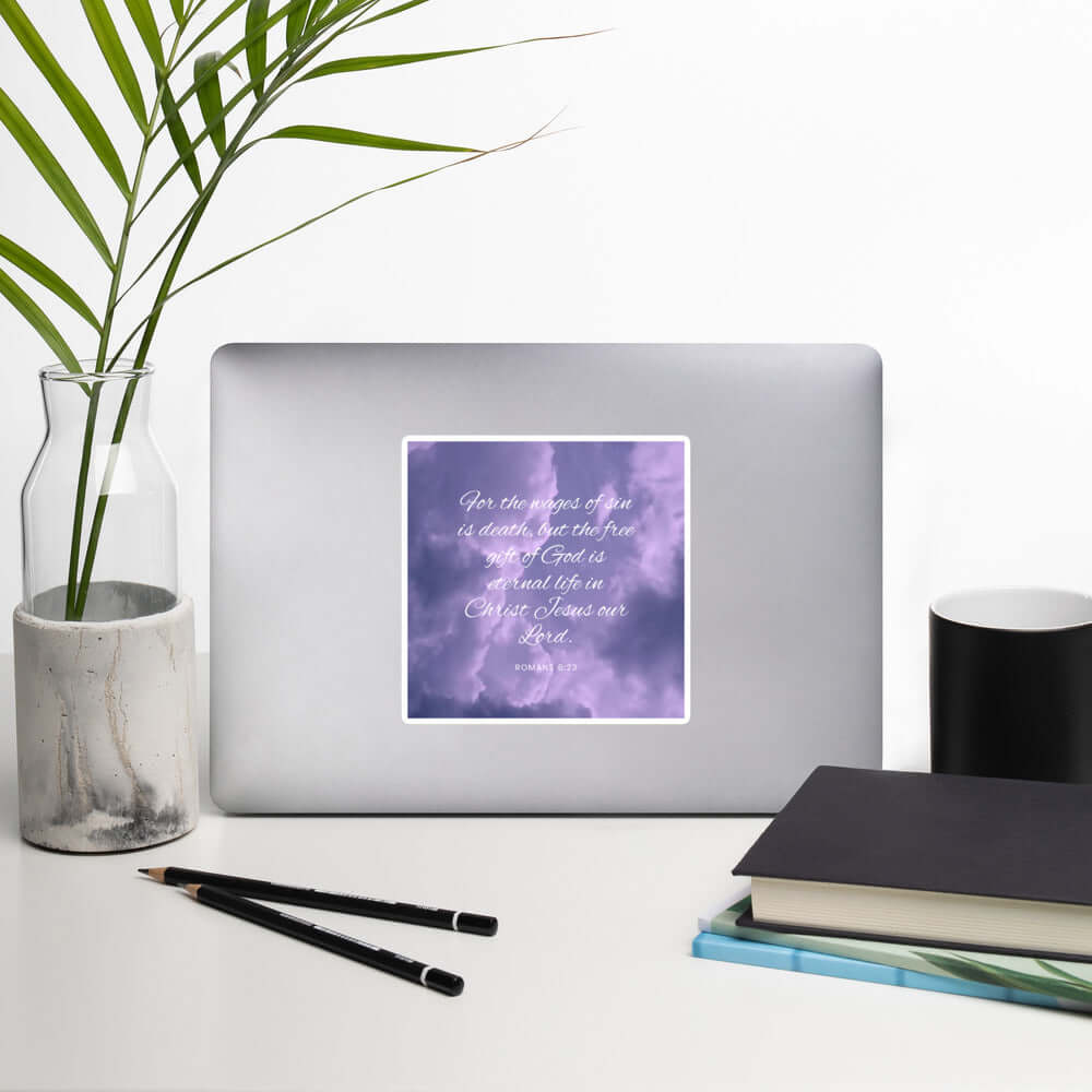 Romans 6:23 Bible Verse, free gift Kiss-Cut Sticker Stationery