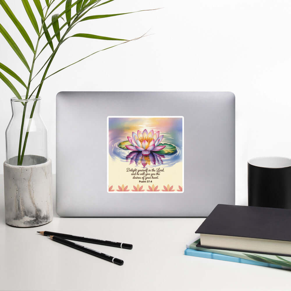 Psalm 37:4 Bible Verse, the Lord Kiss-Cut Sticker