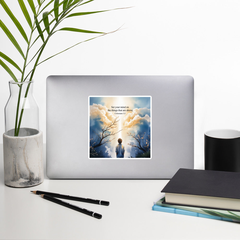 Colossians 3:2 Bible Verse the things Kiss-Cut Sticker