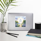 Matthew 19:26 Bible Verse Looking at Kiss-Cut Sticker