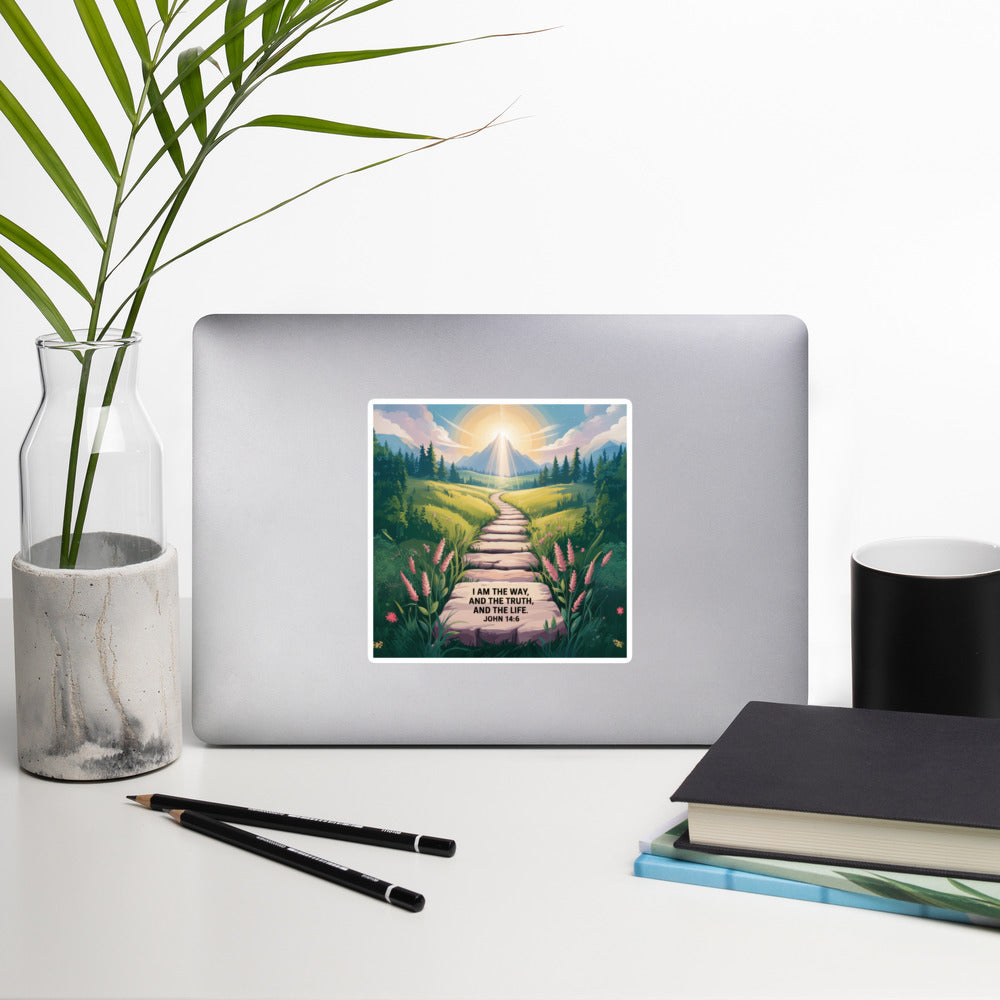 John 14:6 Bible Verse The Truth Kiss-Cut Sticker