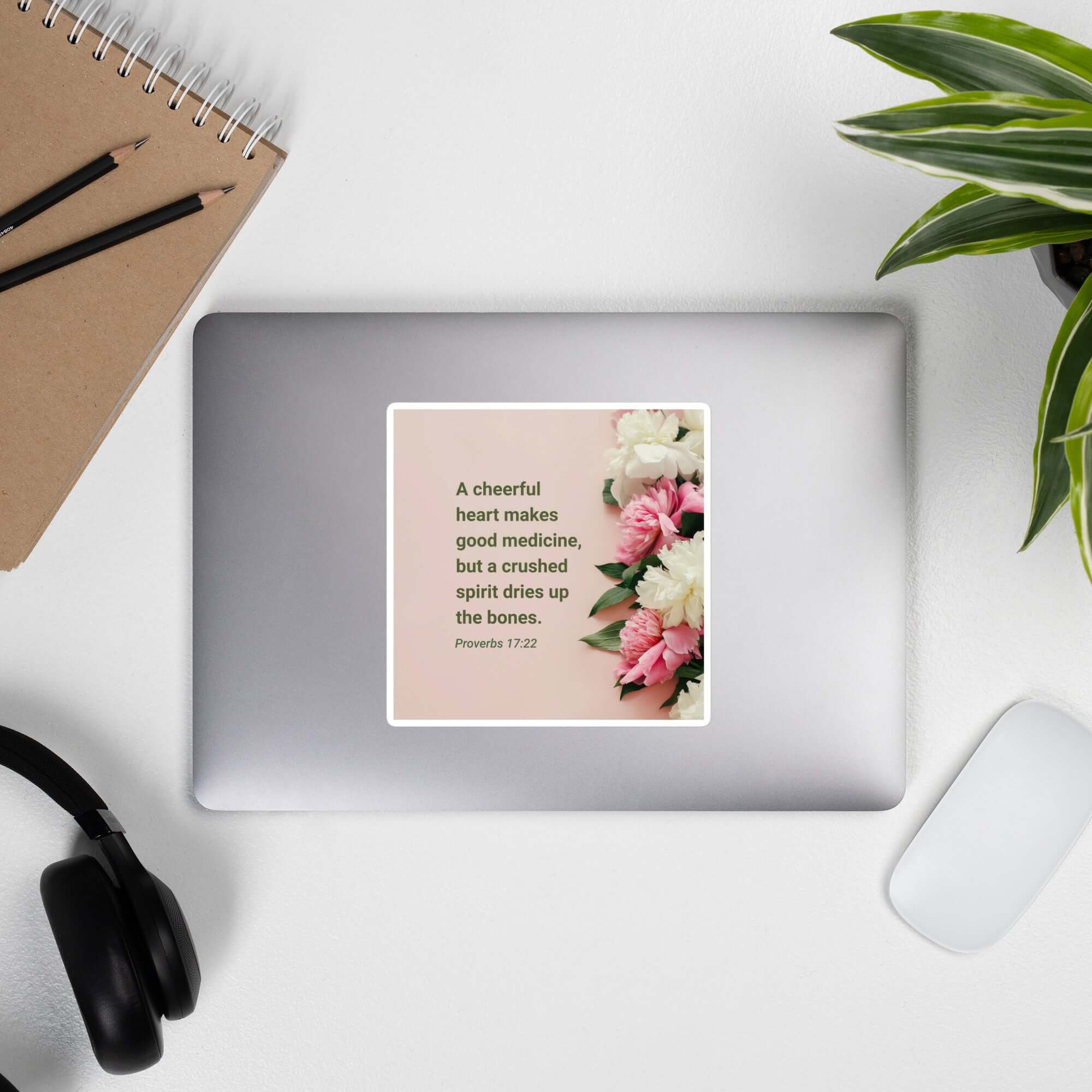 Proverbs 17:22 Bible Verse, good medicine Kiss-Cut Sticker Stationery