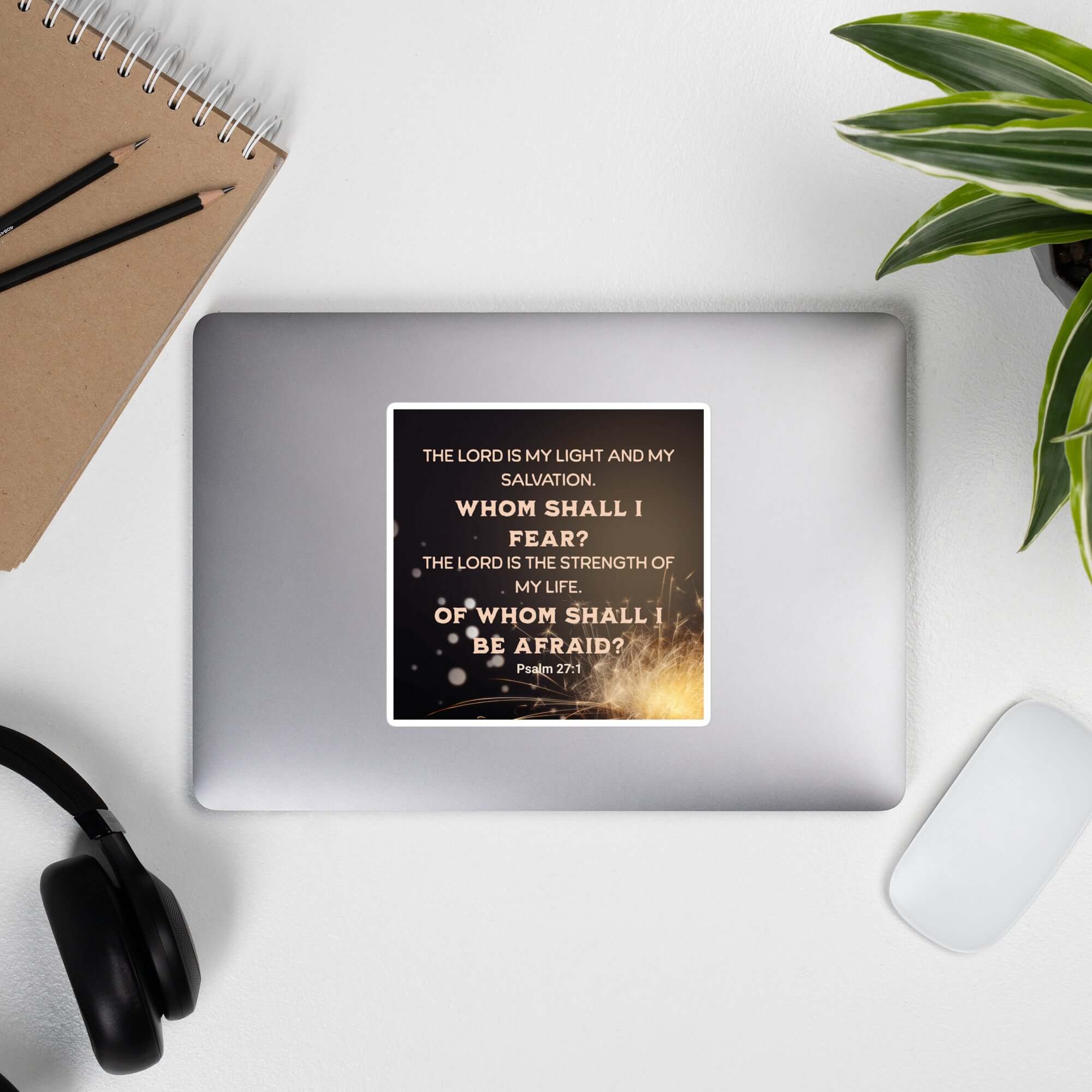 Psalm 27:1 Bible Verse, The LORD is My Light Kiss-Cut Stickers Stationery