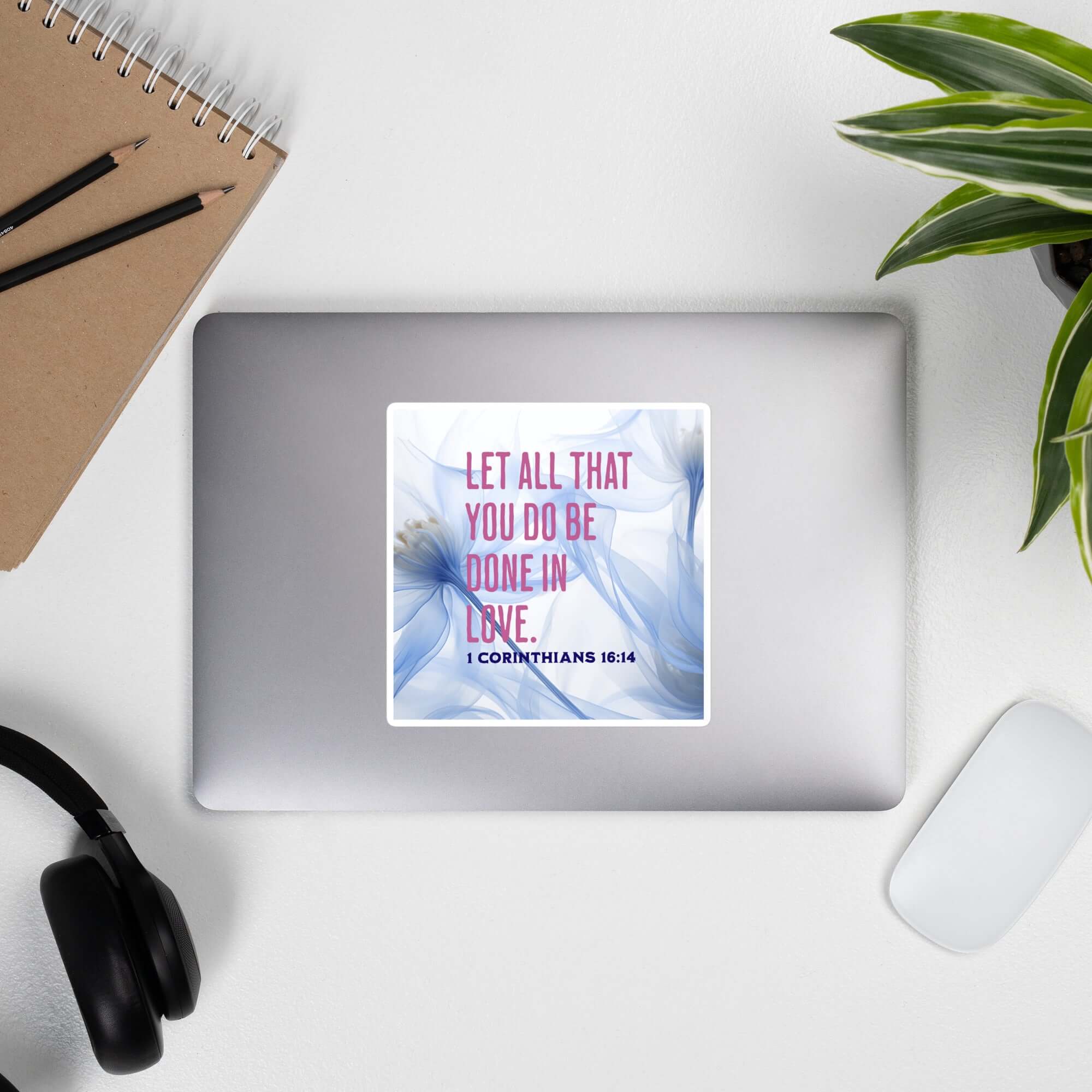 1 Corinthians 16:14 Bible Verse, Do it in Love Kiss-Cut Sticker Stationery