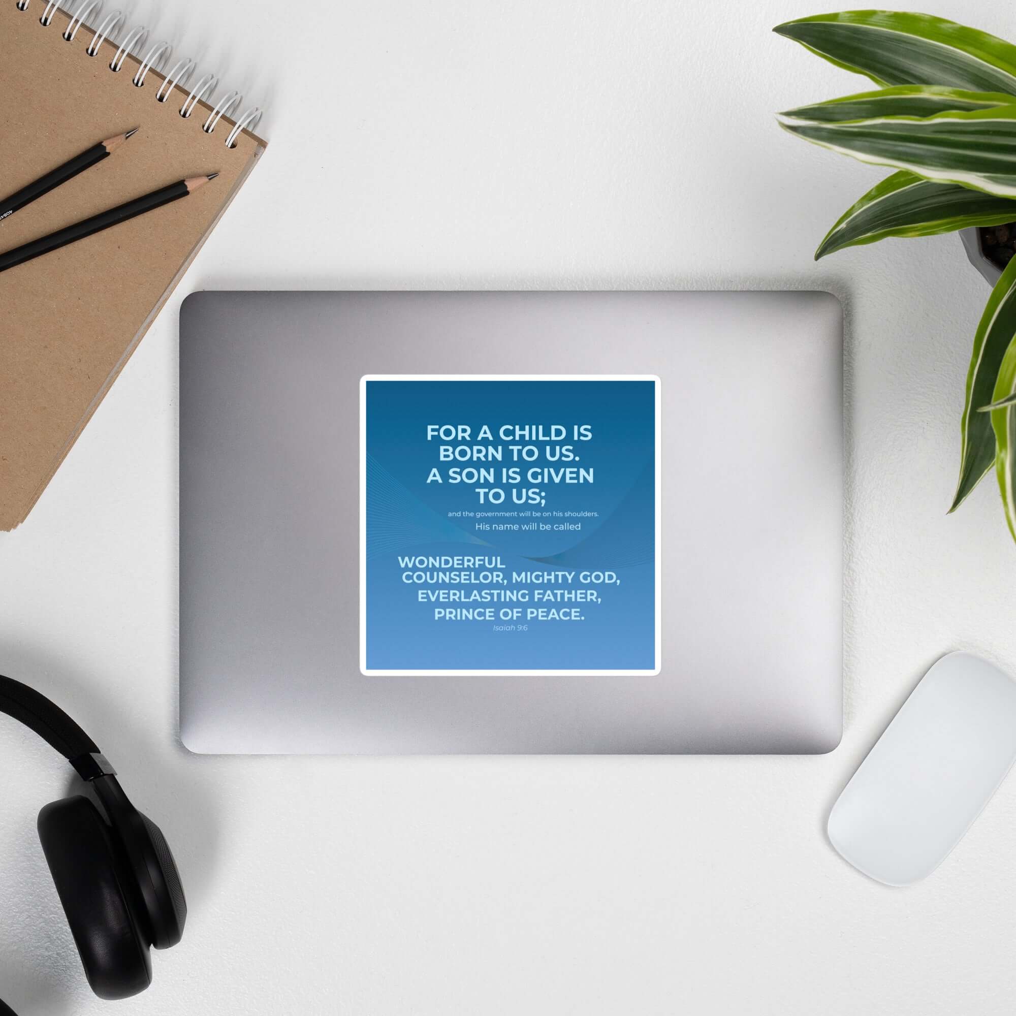 Isaiah 9:6 Bible Verse, Everlasting Father Kiss-Cut Sticker Stationery
