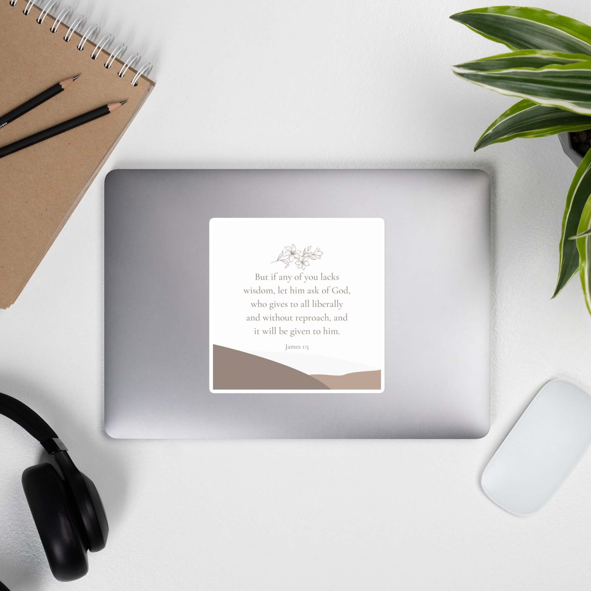 James 1:5 Bible Verse, ask of God Kiss-Cut Sticker Stationery