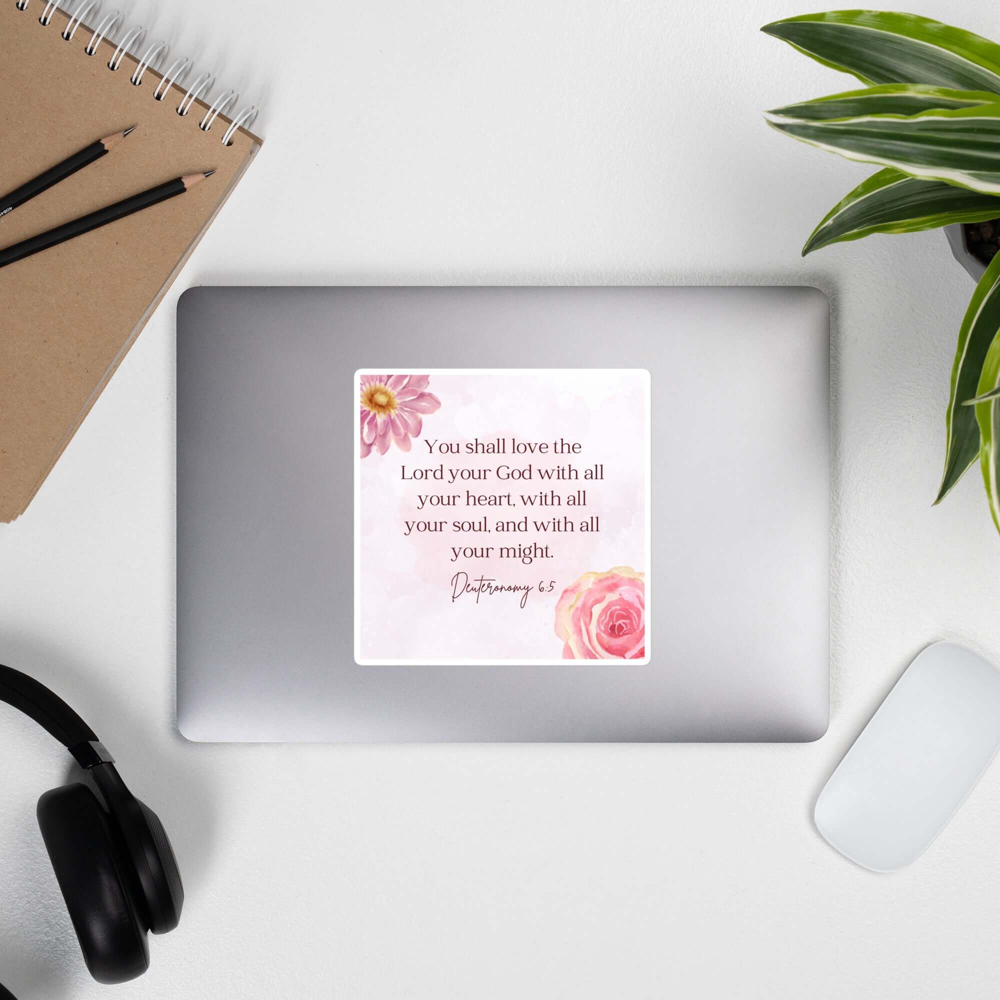 Deuteronomy 6:5 Bible Verse, the Lord Kiss-Cut Sticker Stationery