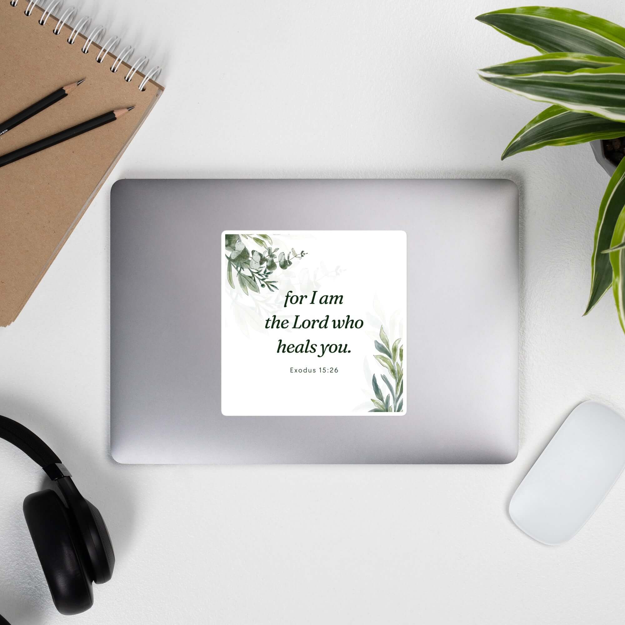 Exodus 15:26 Bible Verse, Gods voice Kiss-Cut Sticker Stationery