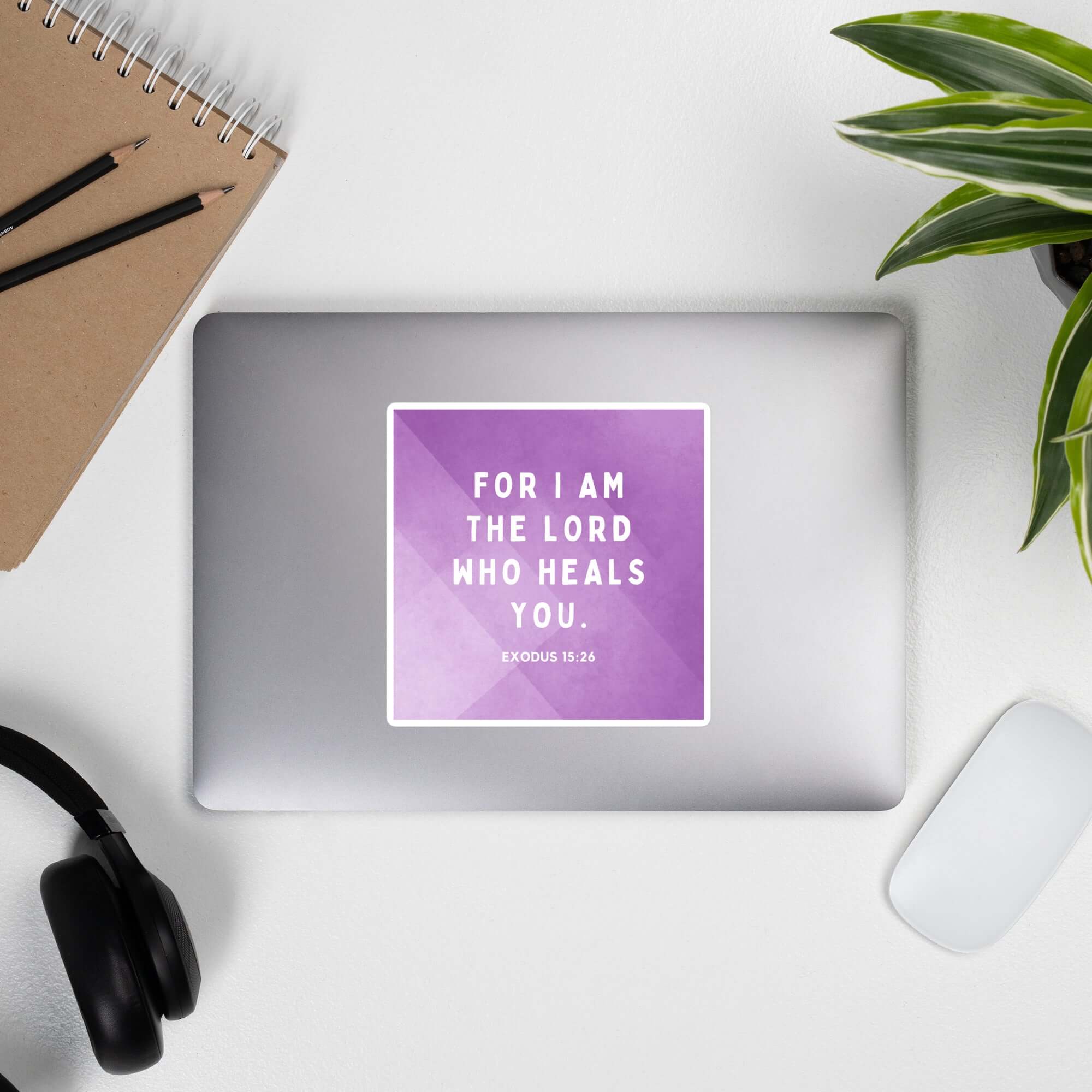 Exodus 15:26 Bible Verse, in his eyes Kiss-Cut Sticker Stationery