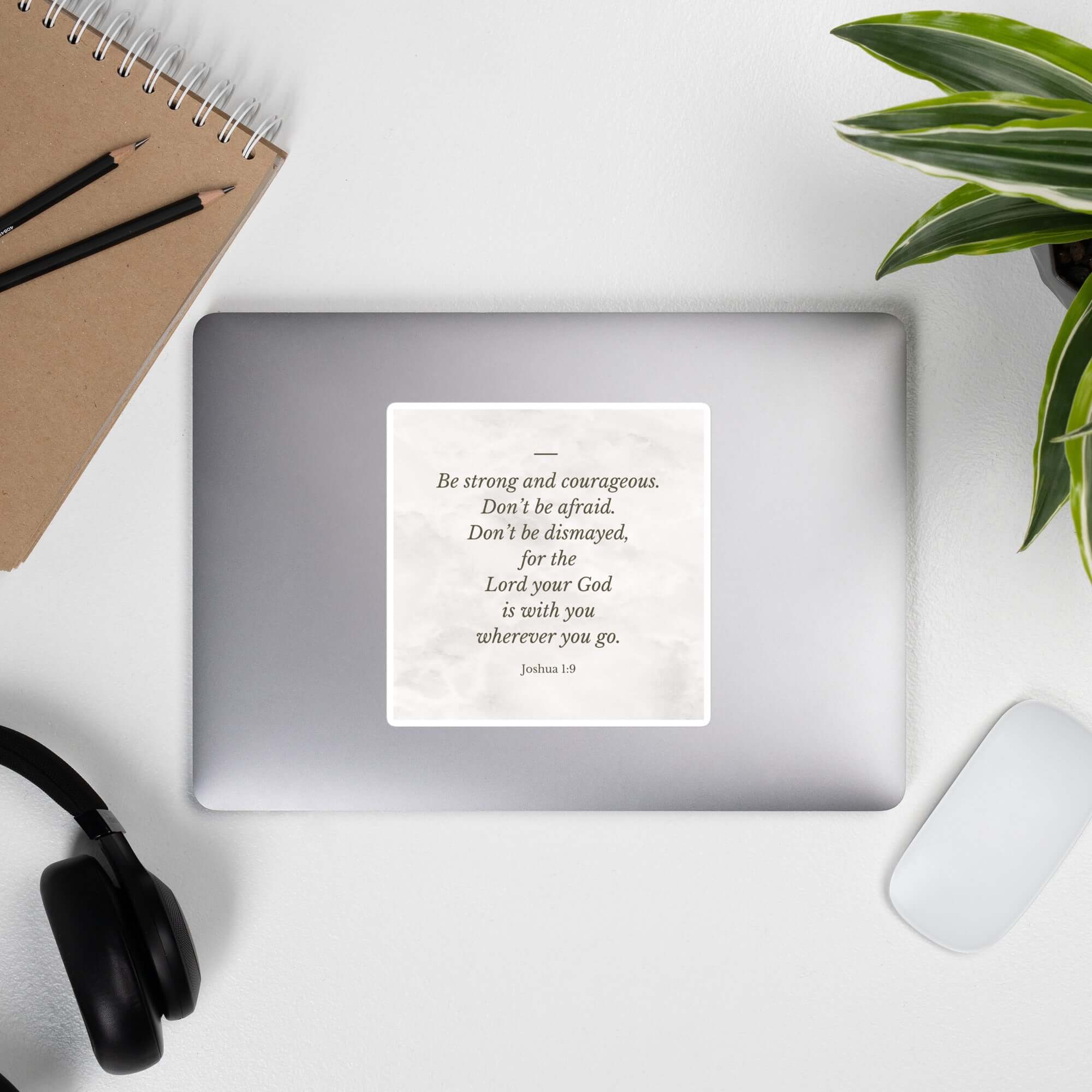Joshua 1:9 Bible Verse, Be strong Kiss-Cut Sticker Stationery