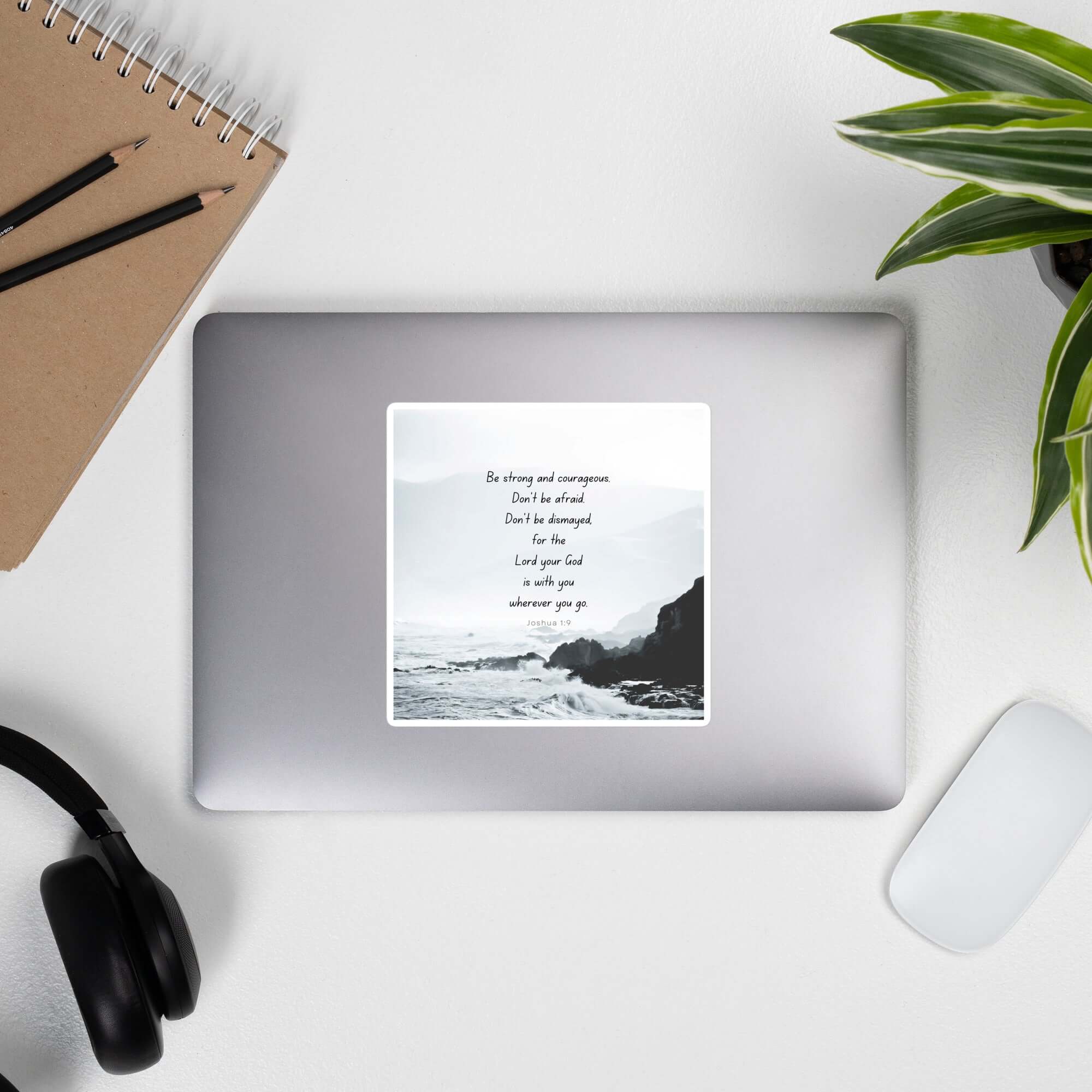 Joshua 1:9 Bible Verse, Do not be afraid Kiss-Cut Sticker Stationery