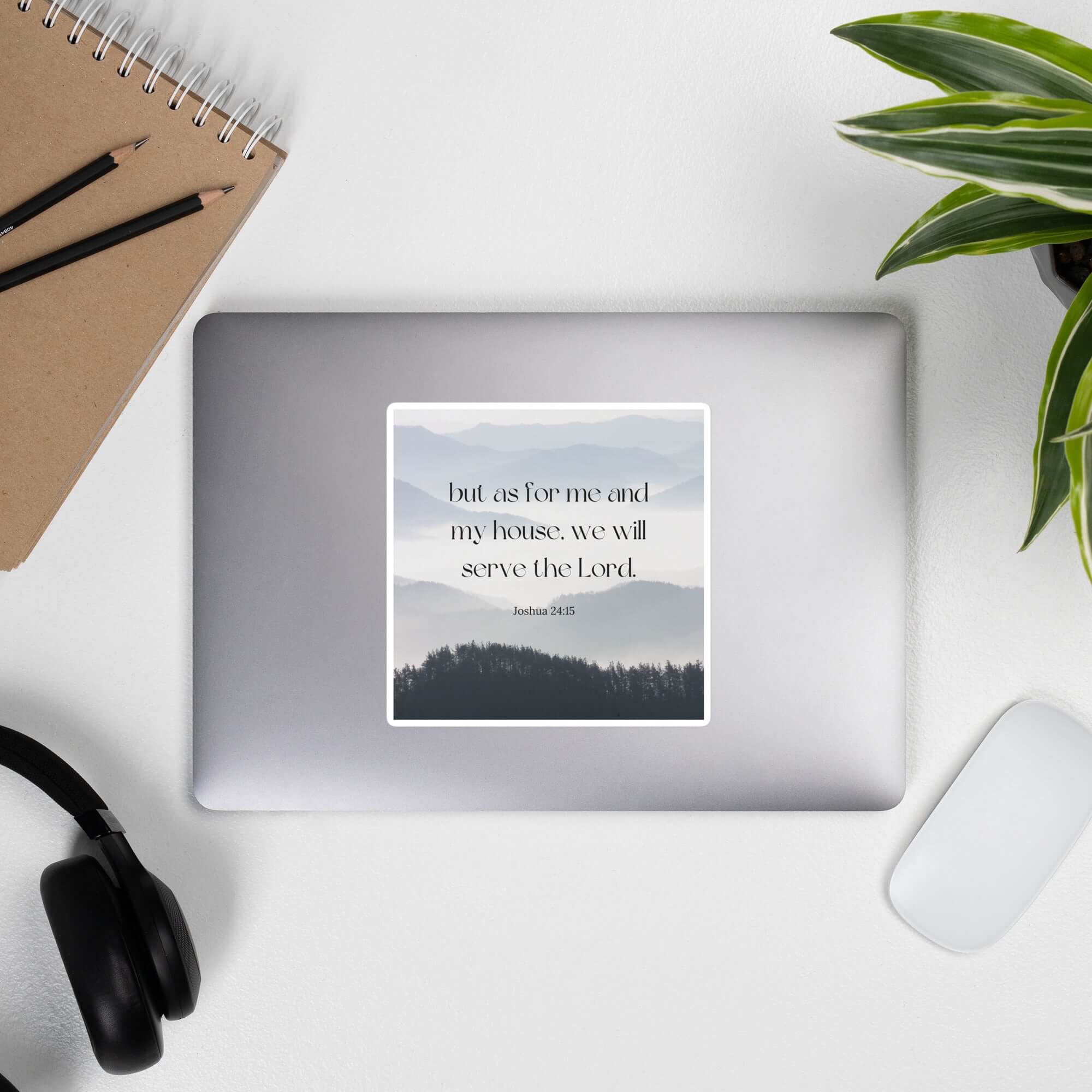 Joshua 24:15 Bible Verse, whom you Kiss-Cut Sticker Stationery