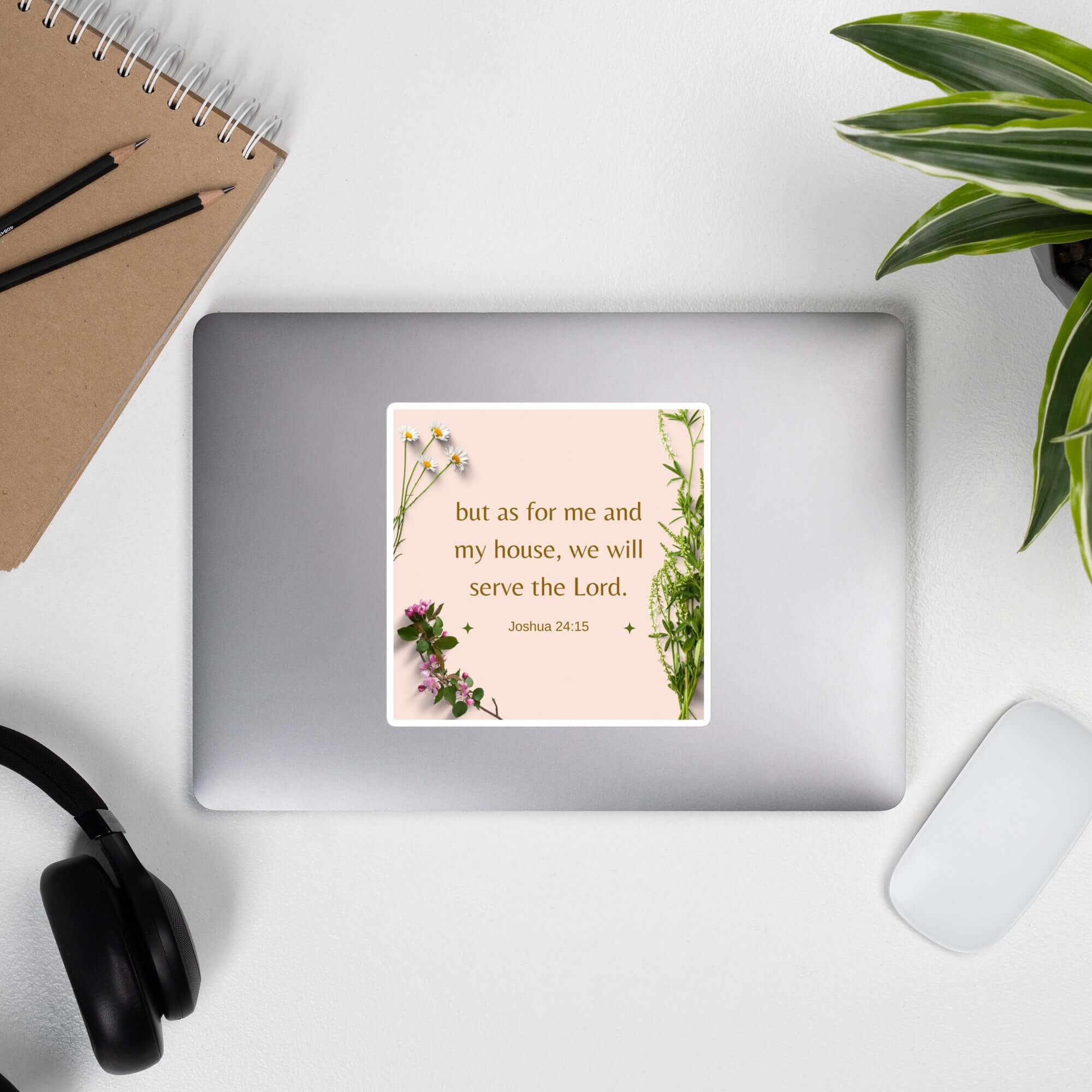 Joshua 24:15 Bible Verse, your fathers Kiss-Cut Sticker Stationery