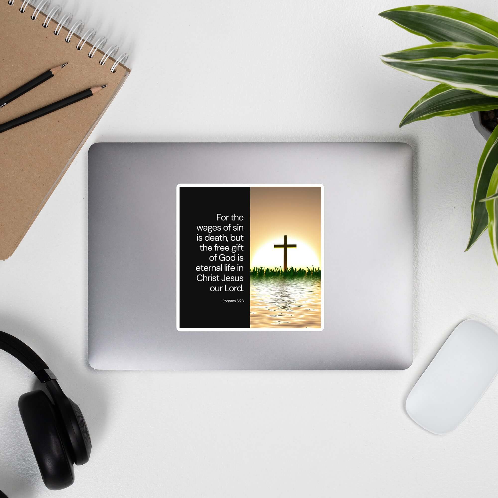 Romans 6:23 Bible Verse, the wages Kiss-Cut Sticker Stationery