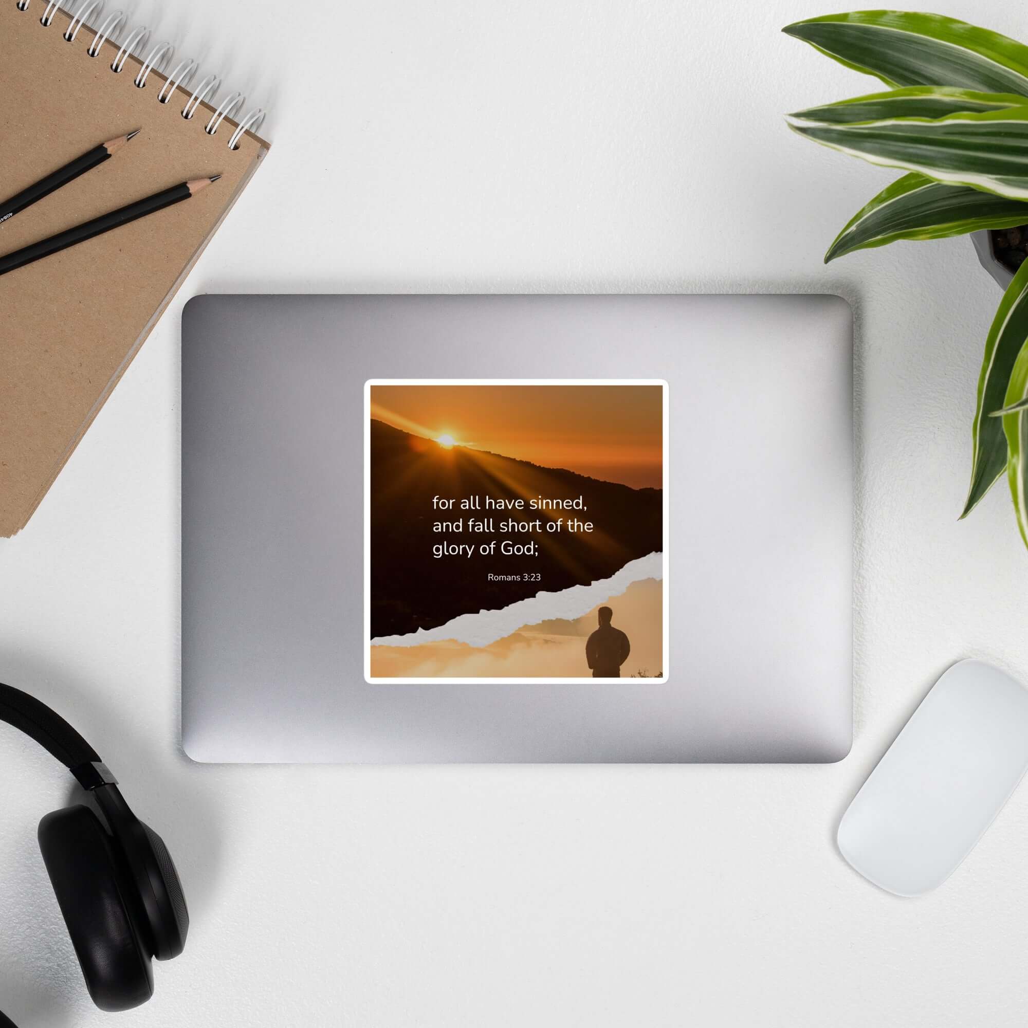 Romans 3:23 Bible Verse, of God Kiss-Cut Sticker Stationery