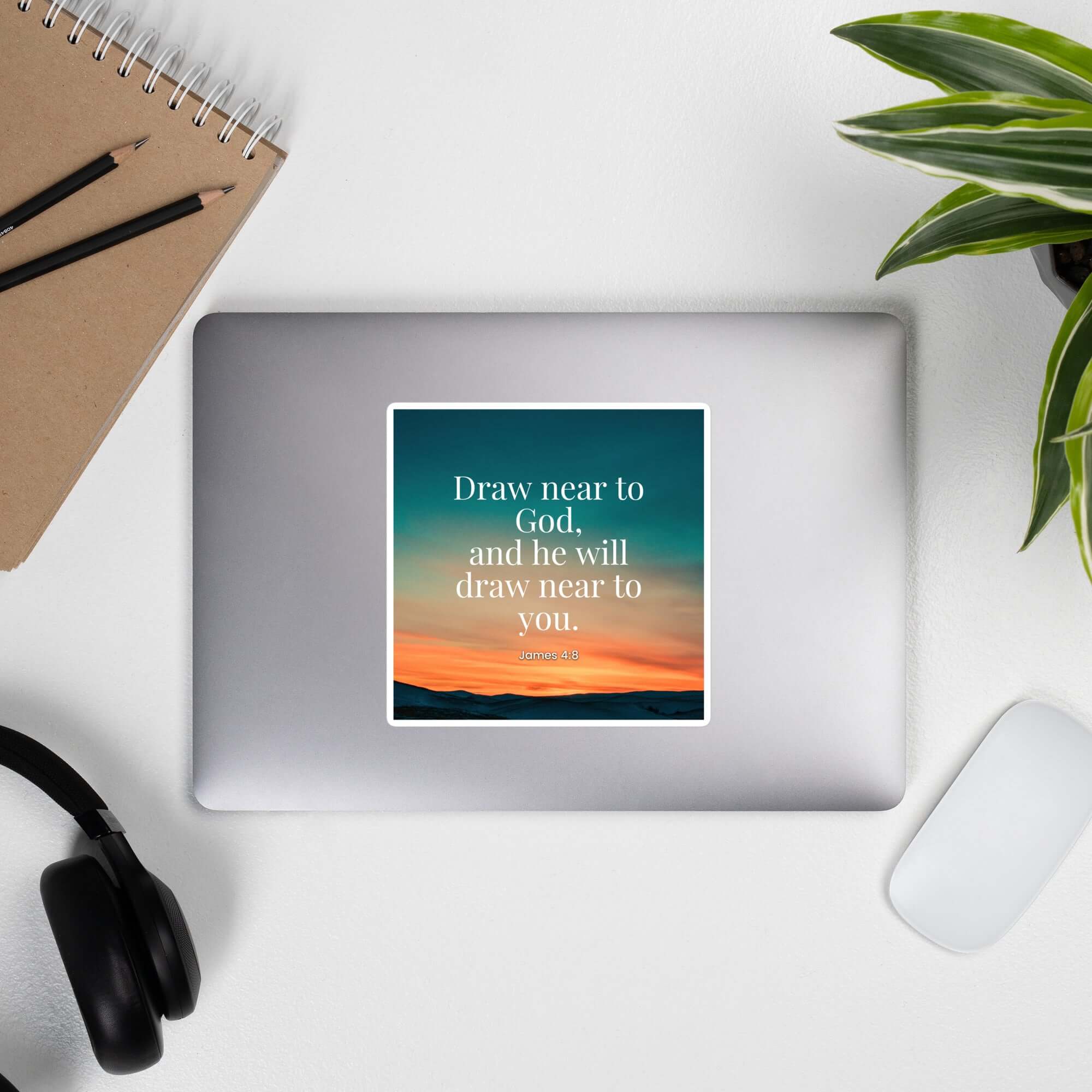 James 4:8 Bible Verse, near to God Kiss-Cut Sticker Stationery