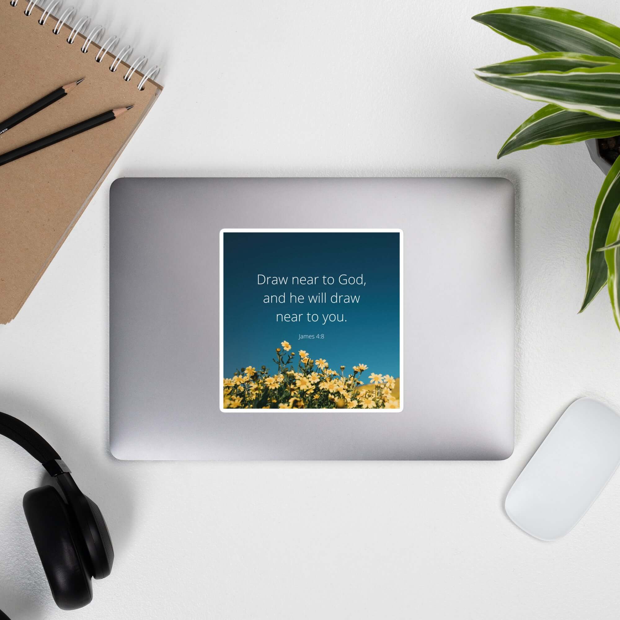 James 4:8 Bible Verse, near to you Kiss-Cut Sticker Stationery