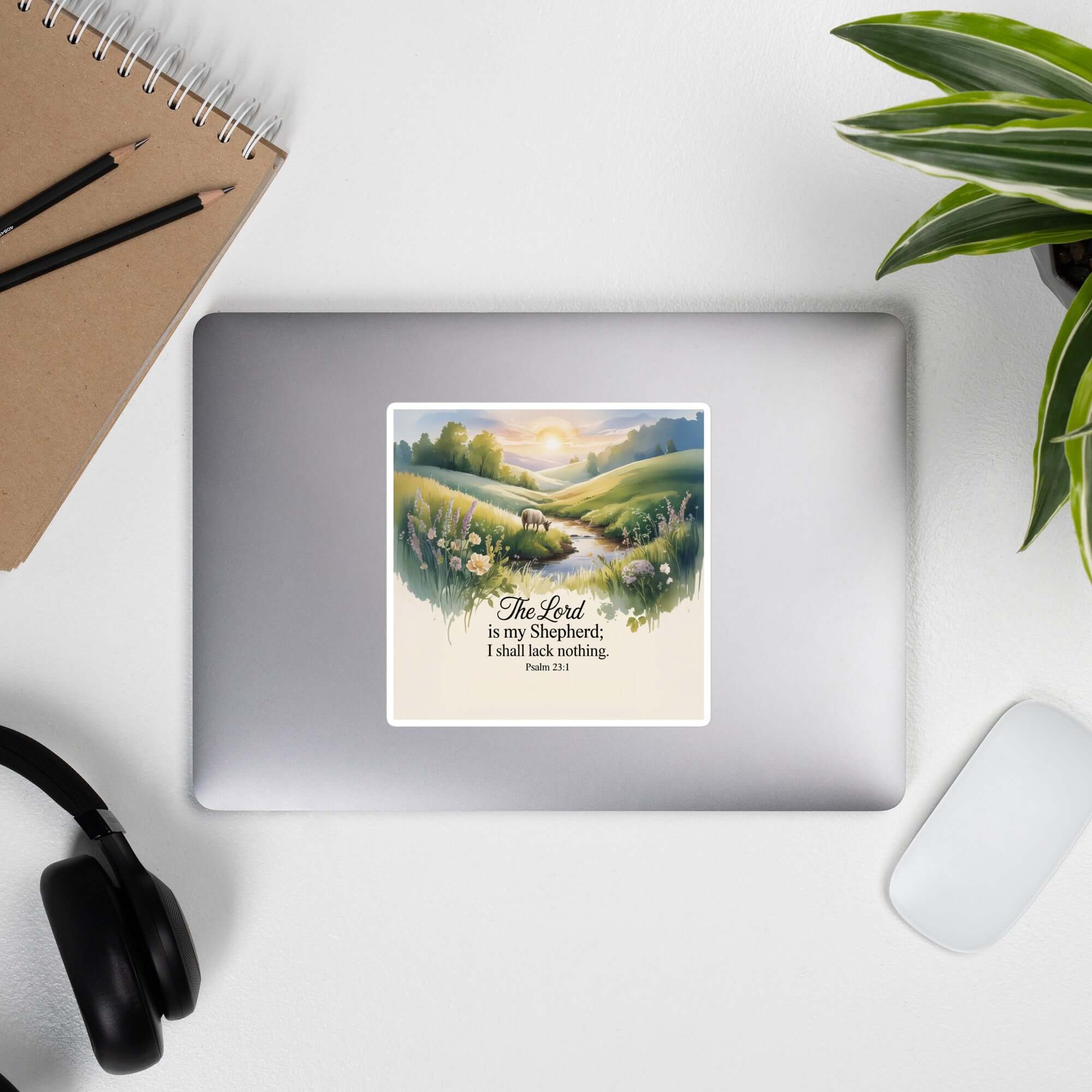 Psalm 23:1 Bible Verse, Lord Kiss-Cut Sticker