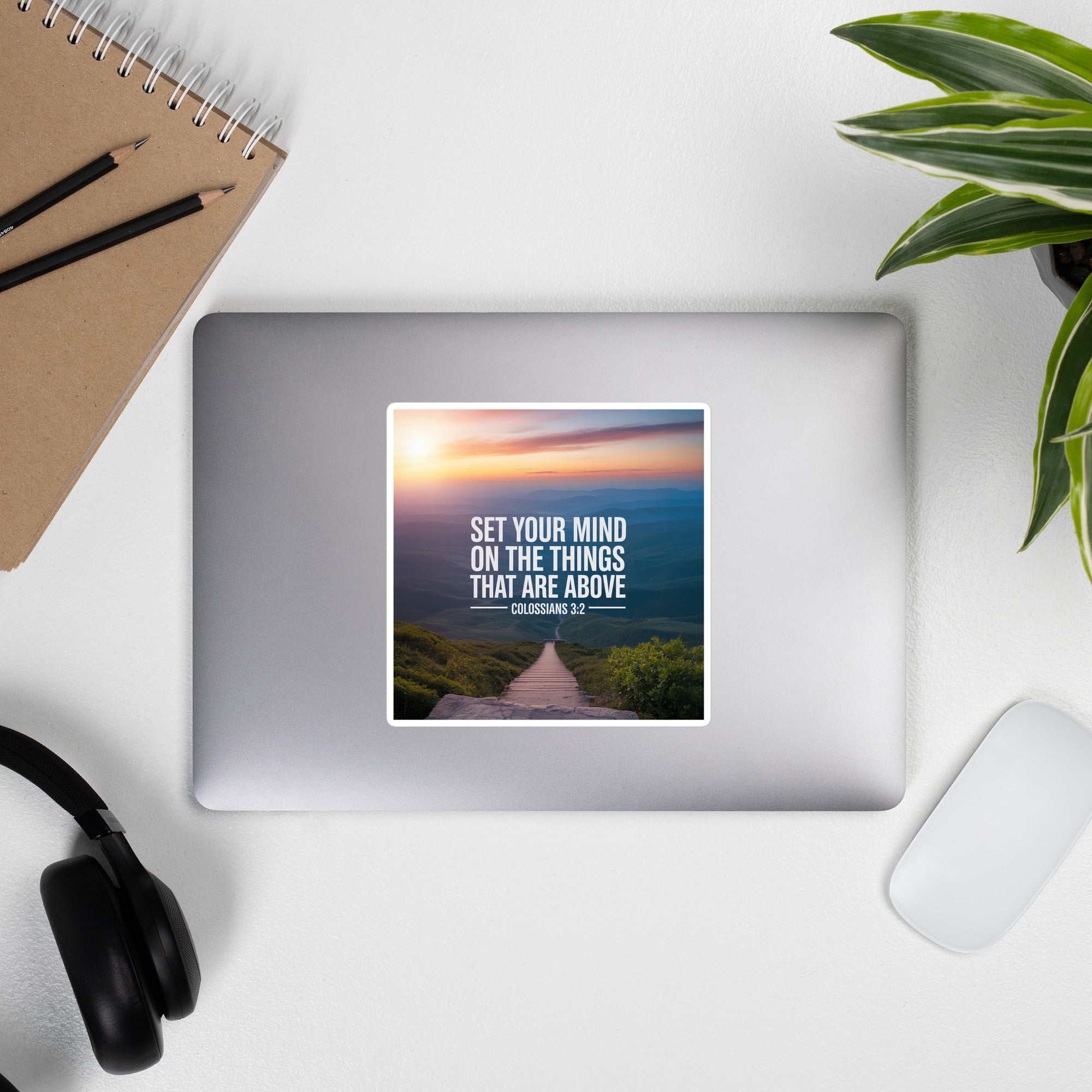 Colossians 3:2 Bible Verse your mind Kiss-Cut Sticker