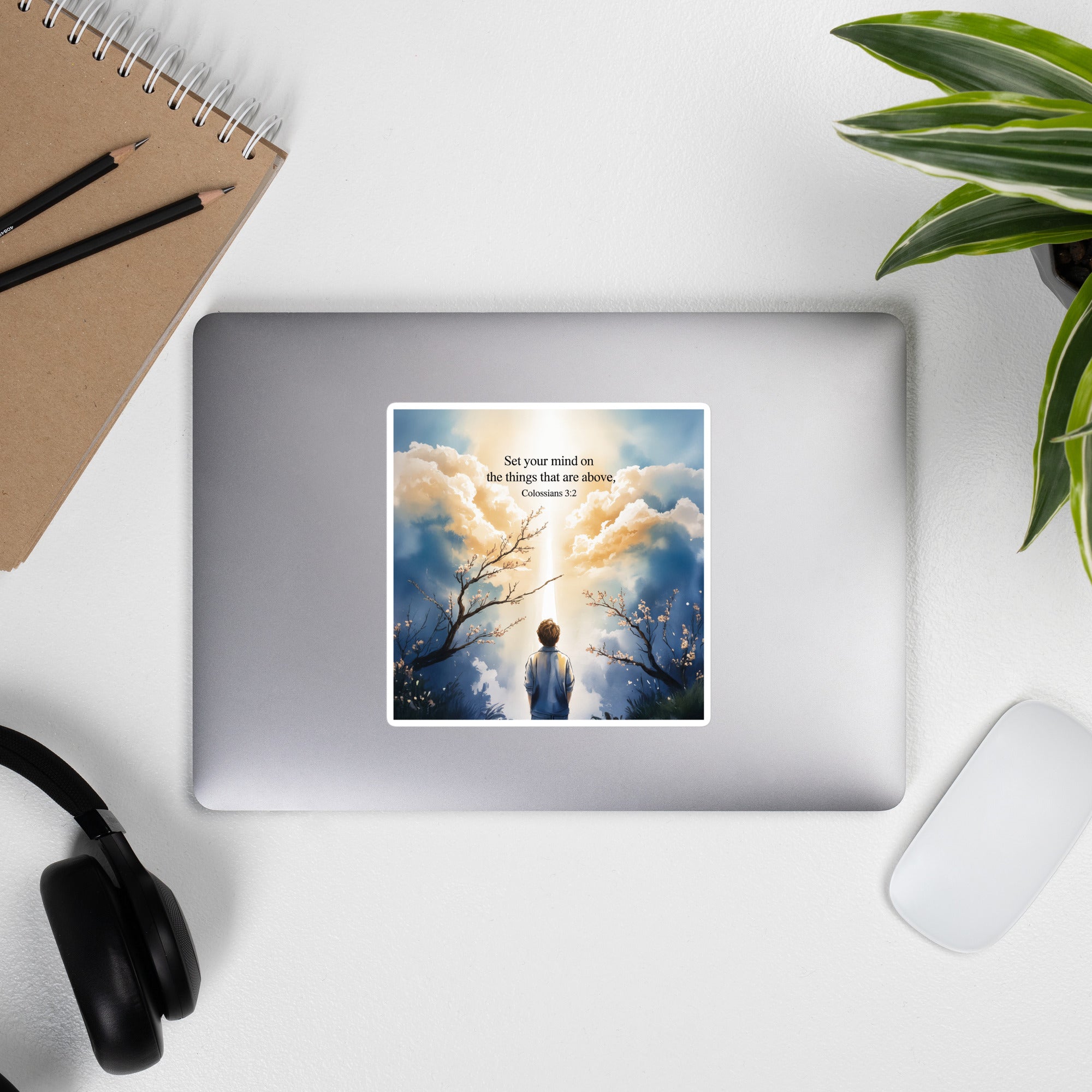 Colossians 3:2 Bible Verse the things Kiss-Cut Sticker