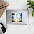 Matthew 19:26 Bible Verse Jesus Kiss-Cut Sticker