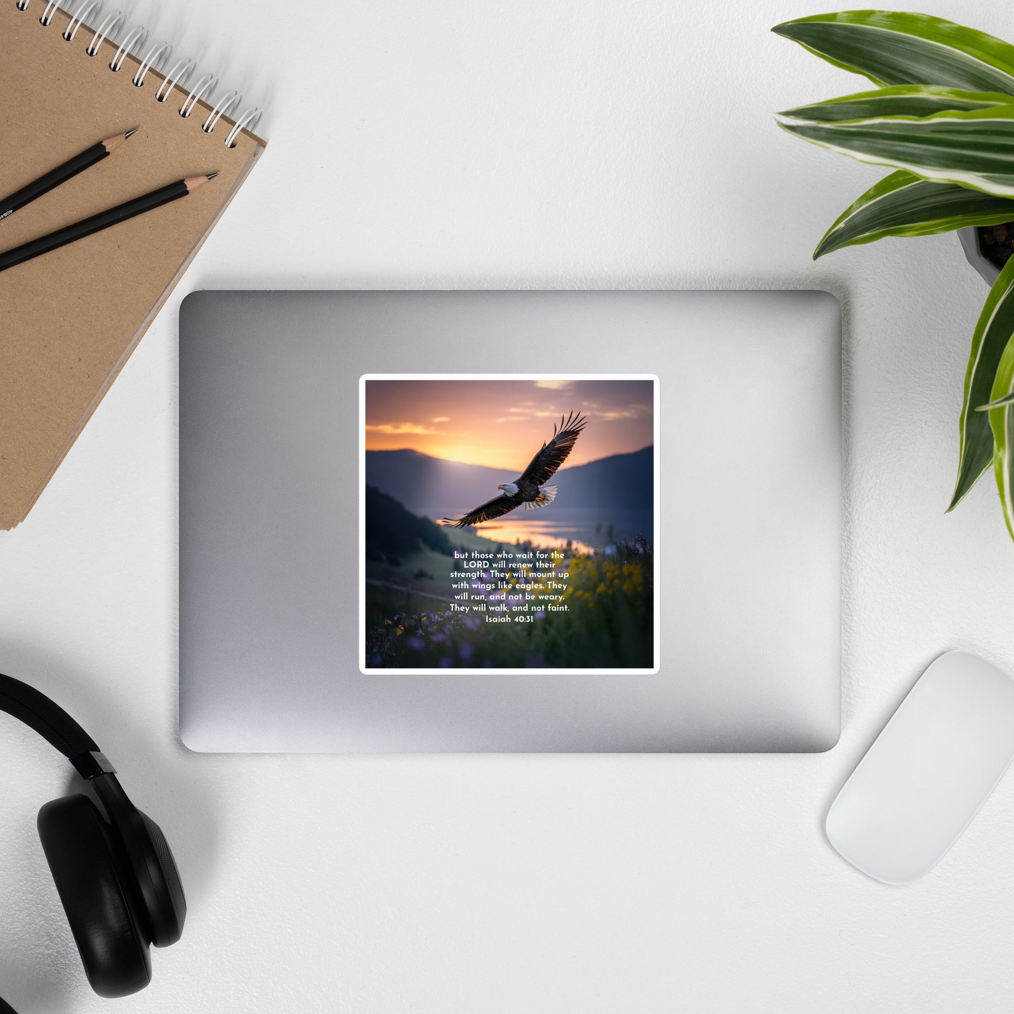 Isaiah 40:31 Bible Verse Renew Strength Kiss-Cut Sticker