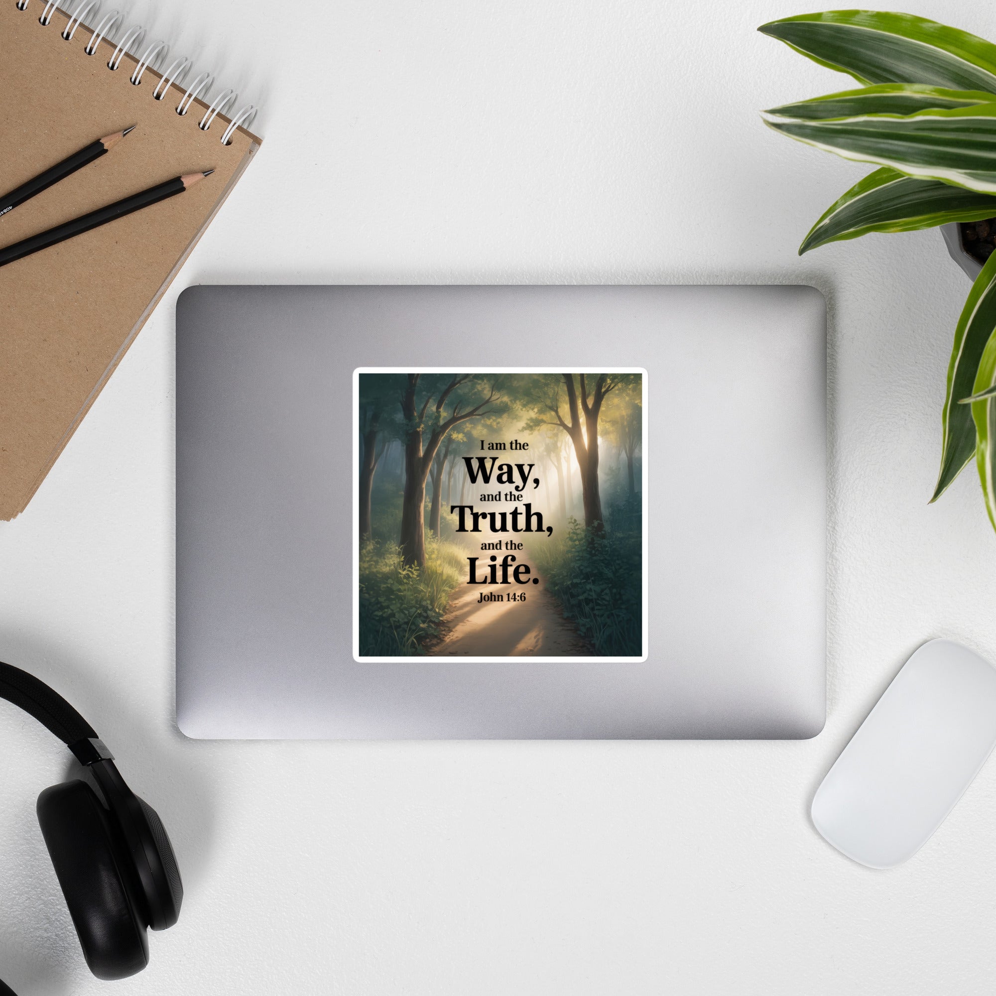 John 14:6 Bible Verse The Life Kiss-Cut Sticker