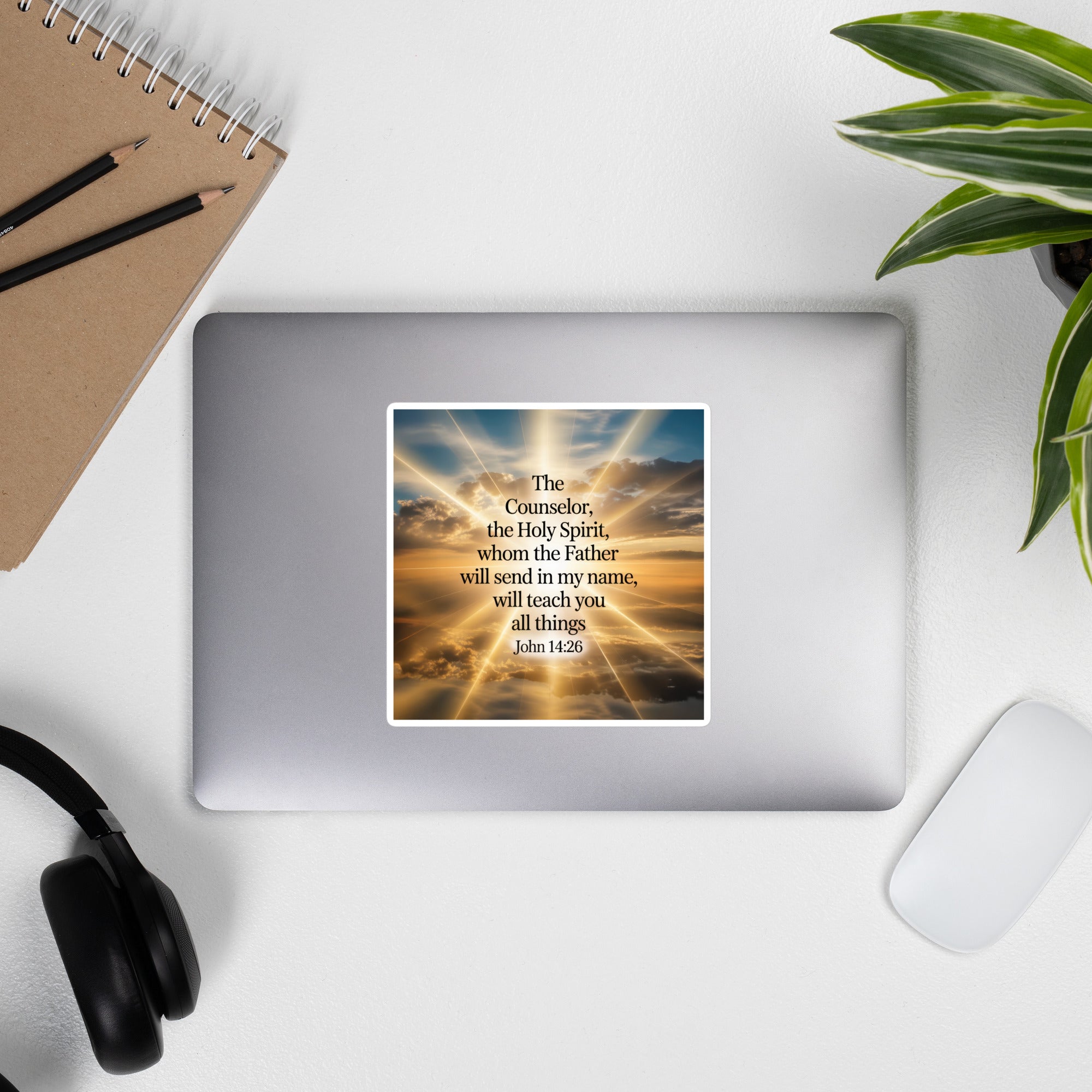 John 14:26 Bible Verse will send Kiss-Cut Sticker