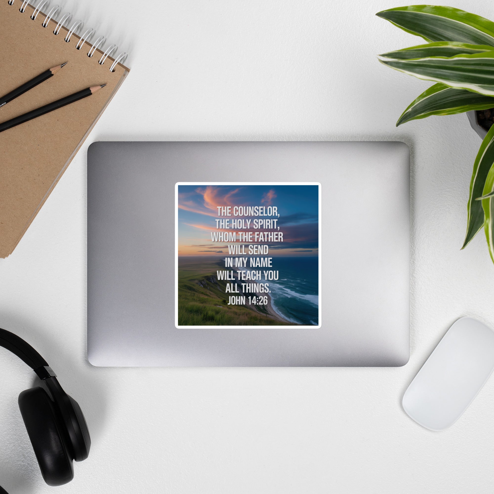 John 14:26 Bible Verse will teach Kiss-Cut Sticker