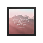 John 14:27 Bible Verse, I give you Premium Luster Photo Paper Framed Poster Wall Art Black 10″×10″