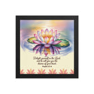 Psalm 37:4 Bible Verse, the Lord Premium Luster Photo Paper Framed Poster Black 10″×10″