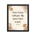 John 14:27 Bible Verse, Peace I Premium Luster Photo Paper Framed Poster Wall Art Black 11″×14″
