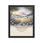 Psalm 37:4 Bible Verse, Delight Premium Luster Photo Paper Framed Poster Black 11″×14″