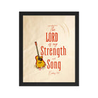 Exodus 15:2 Bible Verse, The LORD is my strength Premium Luster Photo Paper Framed Poster Wall Art Black 11″×14″