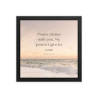 John 14:27 Bible Verse, not as the Premium Luster Photo Paper Framed Poster Wall Art Black 12″×12″