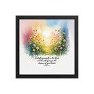 Psalm 37:4 Bible Verse, will give Premium Luster Photo Paper Framed Poster Black 12″×12″