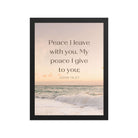 John 14:27 Bible Verse, not as the Premium Luster Photo Paper Framed Poster Wall Art Black 12″×16″