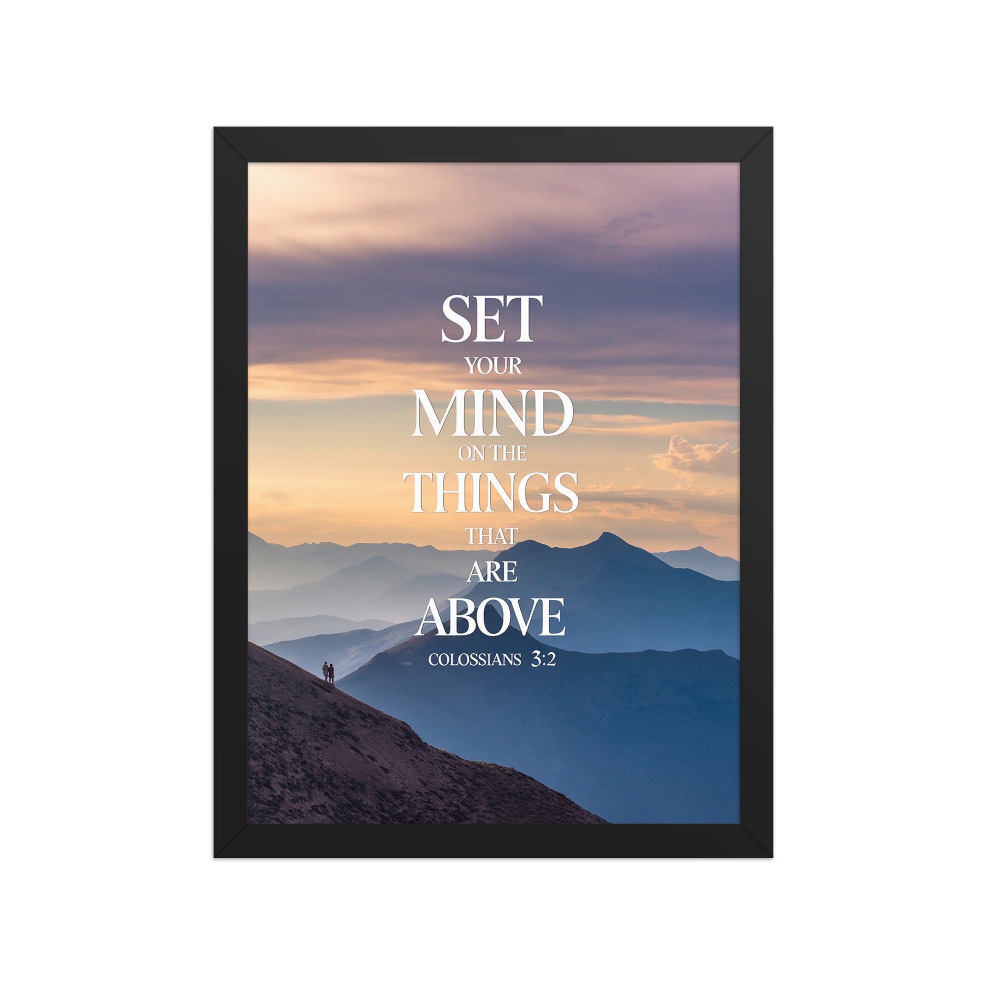 Colossians 3:2 Bible Verse things that Premium Luster Photo Paper Framed Poster Black 12″×16″