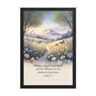 Psalm 37:4 Bible Verse, Delight Premium Luster Photo Paper Framed Poster Black 12″×18″