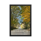 Proverbs 3:6 Bible Verse, Fall Road Premium Luster Photo Paper Framed Poster Wall Art Black 12″×18″