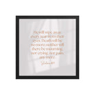 Revelation 21:4 Bible Verse, He will wipe Premium Luster Photo Paper Framed Poster Wall Art Black 14″×14″