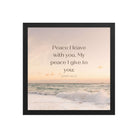 John 14:27 Bible Verse, not as the Premium Luster Photo Paper Framed Poster Wall Art Black 14″×14″