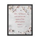 Romans 10:13 Bible Verse, the Lord Premium Luster Photo Paper Framed Poster Wall Art Black 16″×20″