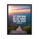 Colossians 3:2 Bible Verse your mind Premium Luster Photo Paper Framed Poster Black 16″×20″