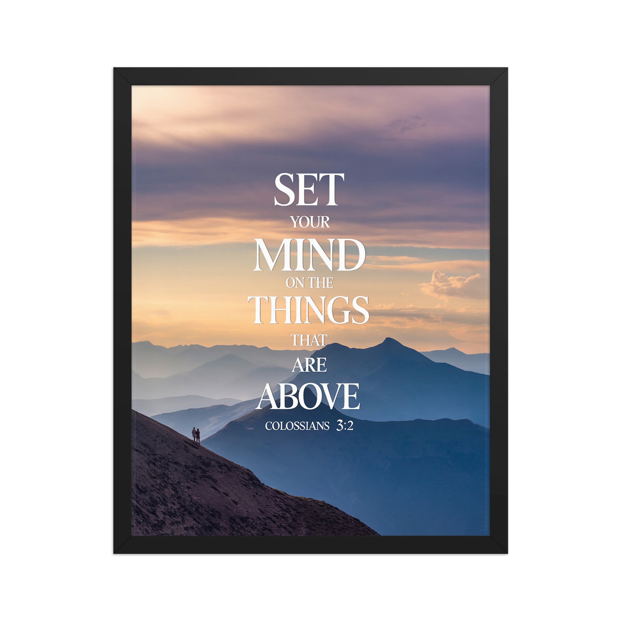 Colossians 3:2 Bible Verse things that Premium Luster Photo Paper Framed Poster Black 16″×20″