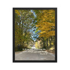 Proverbs 3:6 Bible Verse, Fall Road Premium Luster Photo Paper Framed Poster Wall Art Black 16″×20″
