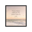 John 14:27 Bible Verse, not as the Premium Luster Photo Paper Framed Poster Wall Art Black 18″×18″